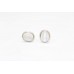 Women's Stud Earrings 925 Sterling Silver white cabochon moonstone gem P 110